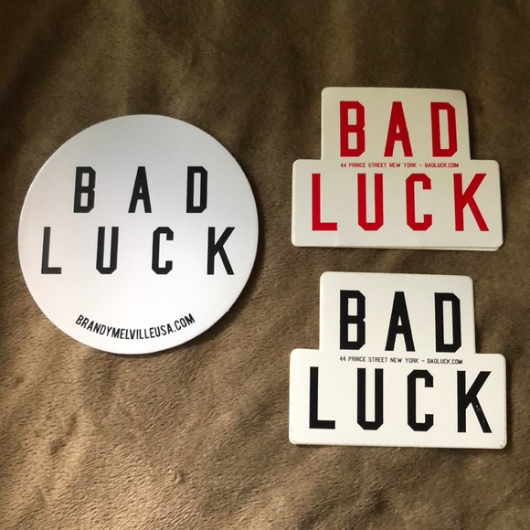 BRANDY MELVILLE BAD LUCK STICKERS - Picture 2 of 4
